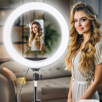 Кільцева LED лампа 26 см для телефону RGB MJ26 — ідеальне освітлення для блогерів та стрімерів!